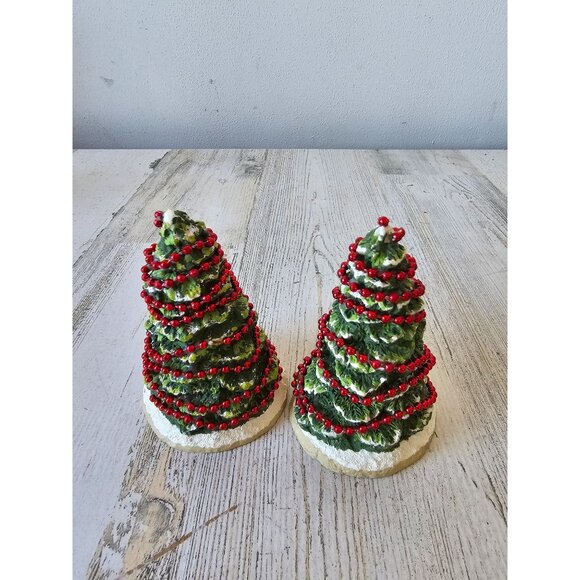 Vintage mini tree garland red‎ village set Xmas decor - Picture 3 of 8